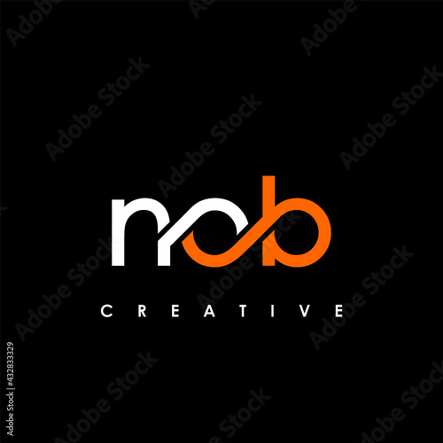 NOB Letter Initial Logo Design Template Vector Illustration photo