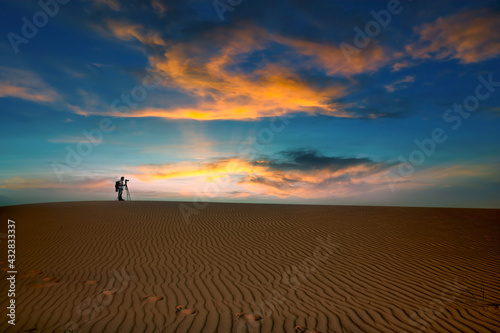 Beautiful Sunrise view at desert Dammam Saudi Arabia