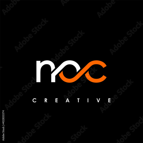 NOC Letter Initial Logo Design Template Vector Illustration