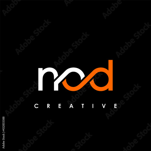 NOD Letter Initial Logo Design Template Vector Illustration