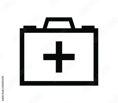 Medical suitcase icon