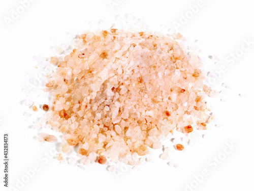 Rose Sea Salt on white Background - Isolated