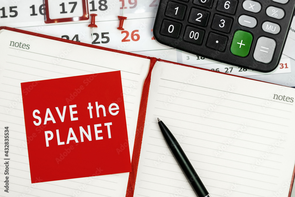 Save the Planet - concept of text on sticky note Save the Planet - concept of text on sticky note