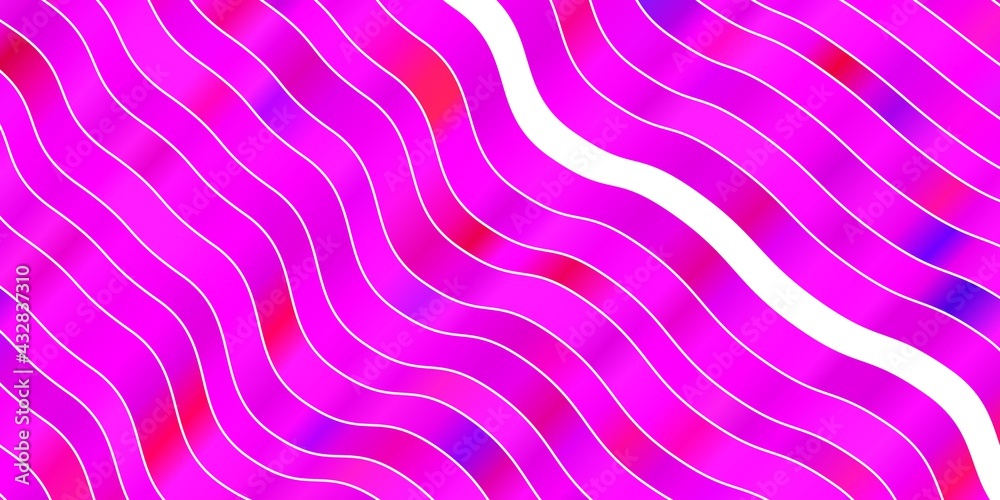 Light Purple, Pink vector template with curved lines. Light Purple, Pink vector template with curved lines.
