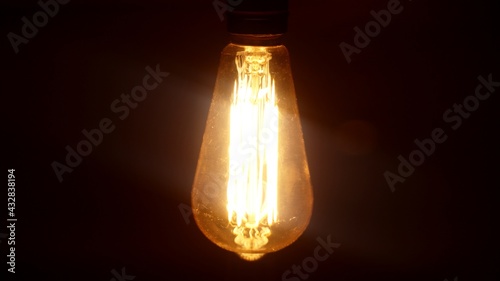 Fotografie, Obraz Vintage Edison light bulb reproduction.