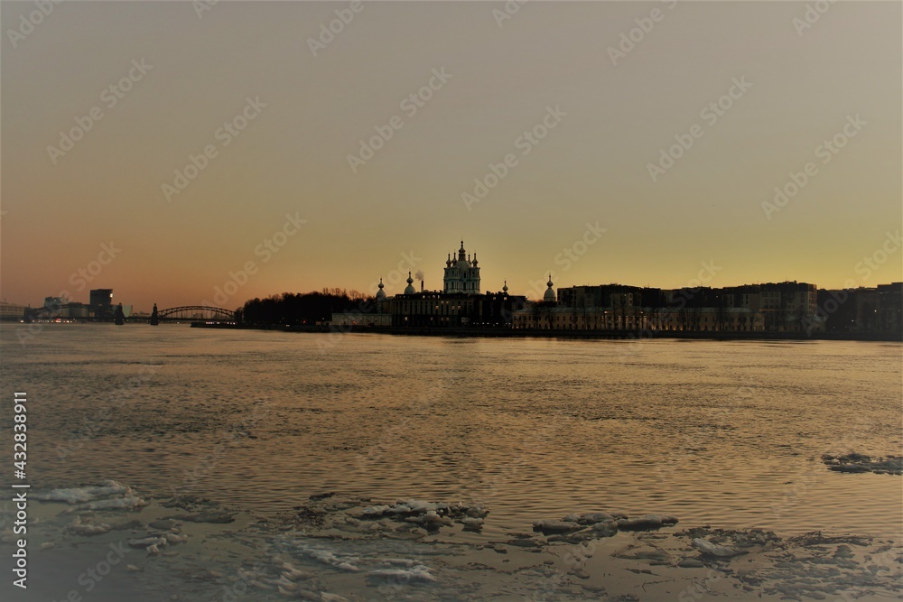 sunrise over the river