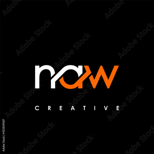 NAW Letter Initial Logo Design Template Vector Illustration