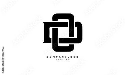 DO OD initials monogram letter text alphabet logo design