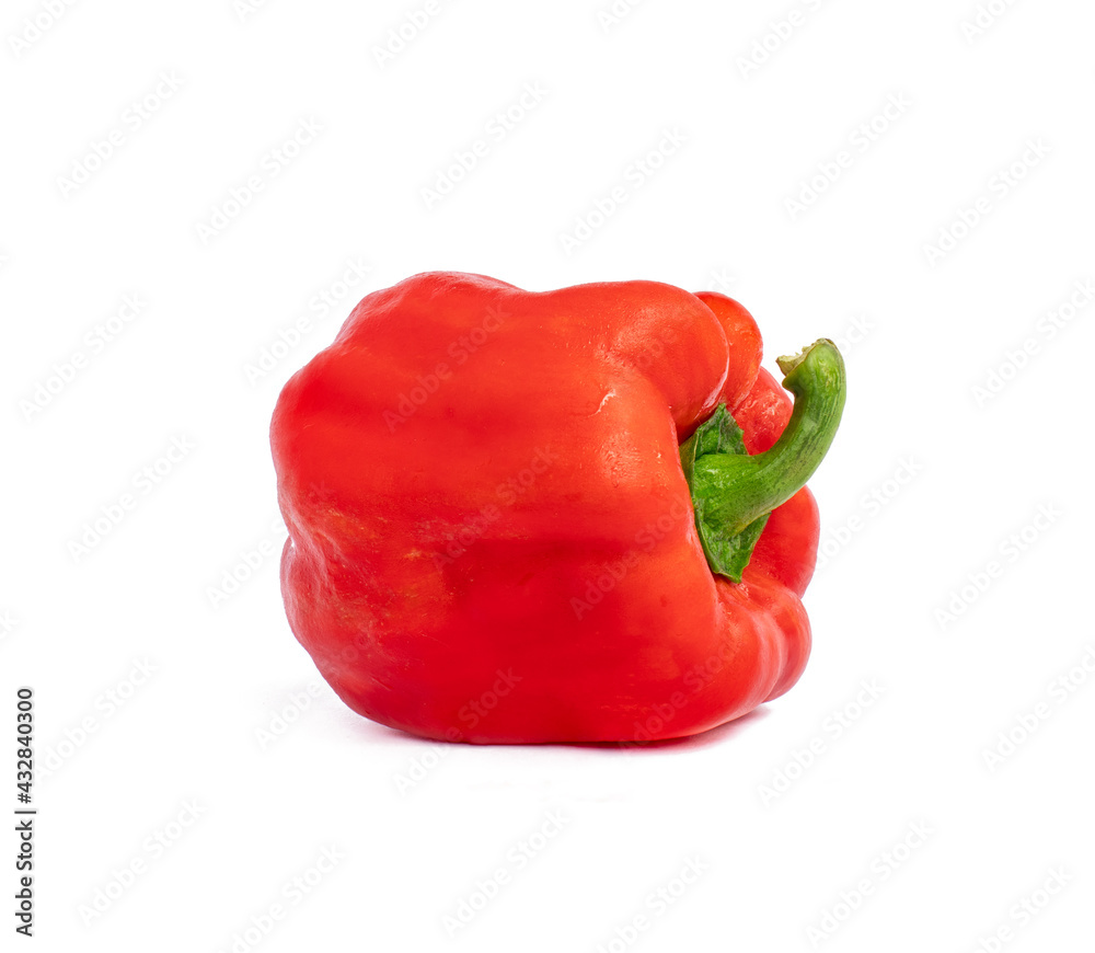 Red bell pepper isolated on white background with clipping path Red bell pepper isolated on white background with clipping path