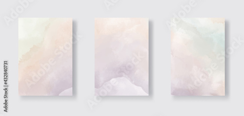 Set of cards watercolor. Set of watercolour banner