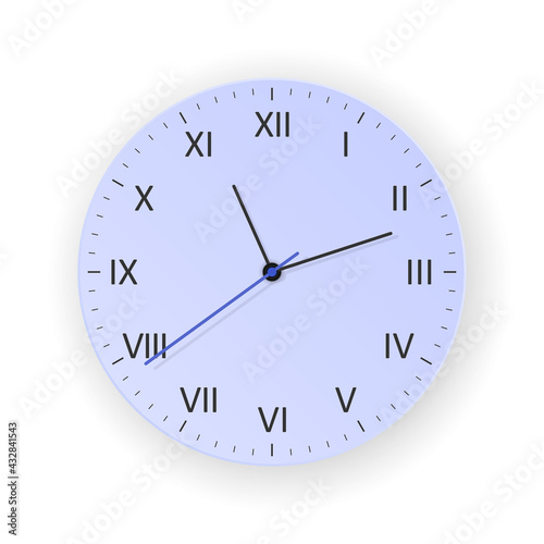 vector simple purple real clock