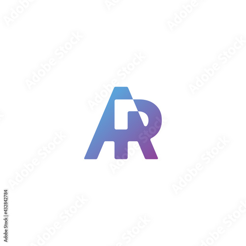 Initial letter AR logo design vector