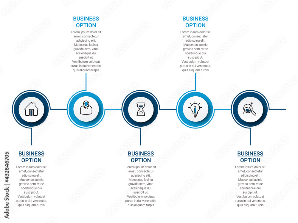 Fototapeta premium Business Infographics circle origami style Vector illustration. Can be used for flow charts, presentations, web sites, banners, printed materials. EPS 10 