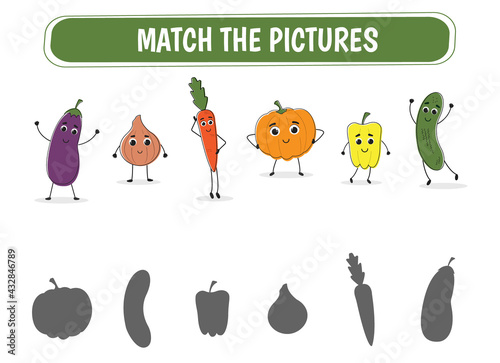 Educational game find the correct shadow