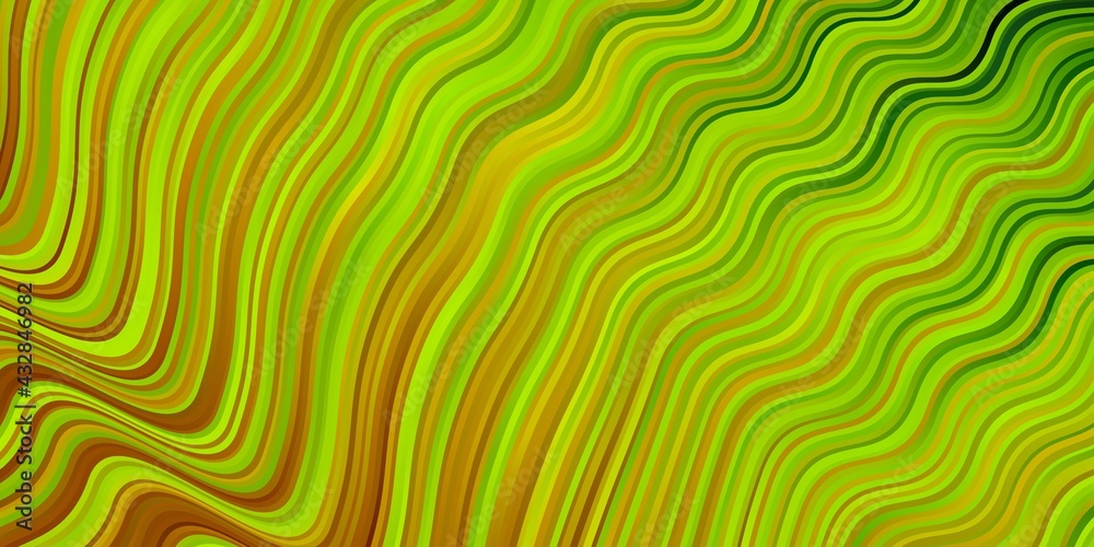 Light Green, Yellow vector layout with circular arc.