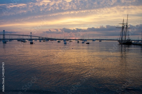 harbor sunrise Newport Jamestown