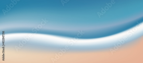 Web header background design with liquid blue and orange paint flow. Abstract fluid background for website, brochure, banner, poster.