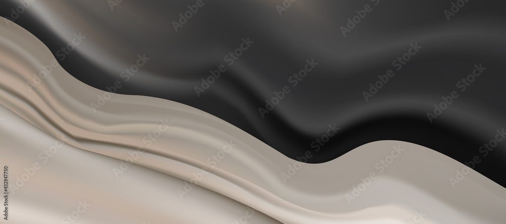Web header background design with liquid ash and silver paint flow. 
Abstract fluid background for website, brochure, banner, poster.