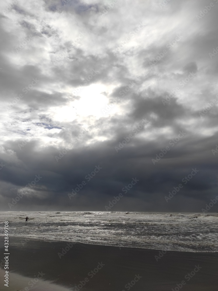 storm over the sea