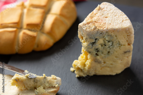 Picon cheese or Tresviso cheese. Typical Cantabrian cheese made in the Picos de Europa. photo