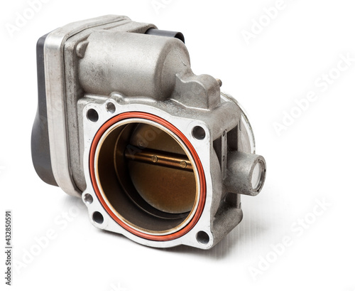 Bilde på lerret car part engine throttle valve opened by the gas pedal to supply more air to the engine