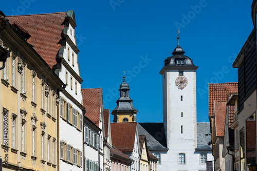 Altstadt und Turm des Schlosses in Bad Mergentheim