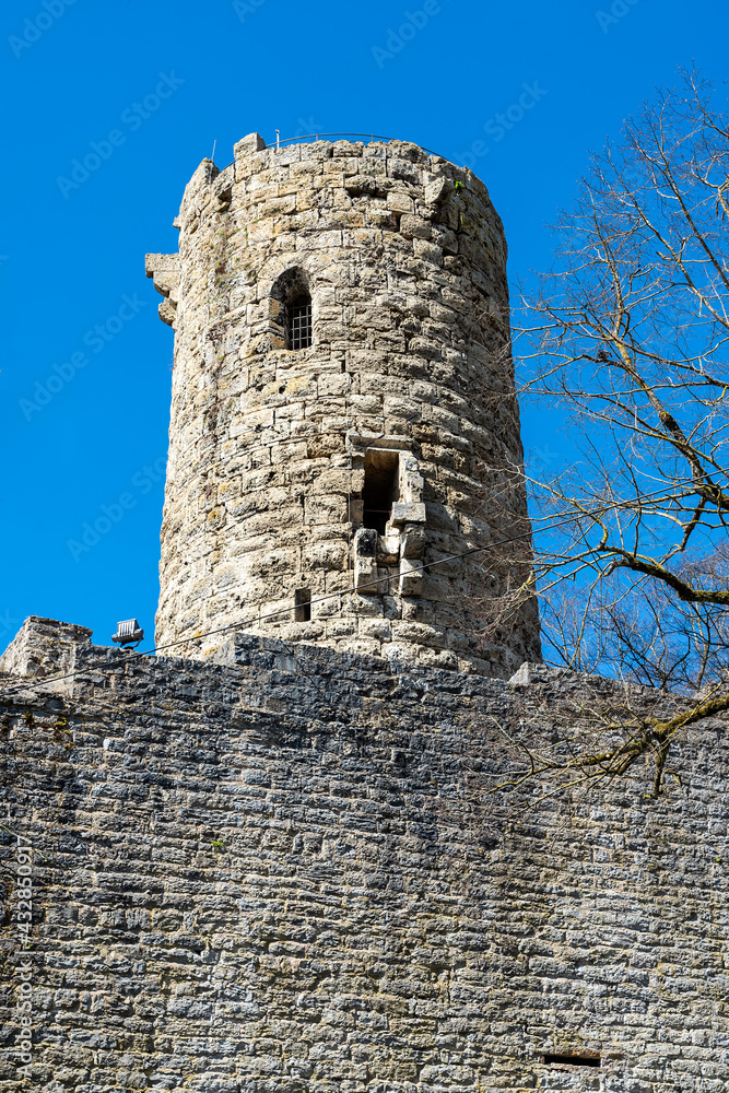 Obraz premium Bergfried der Burg Krautheim