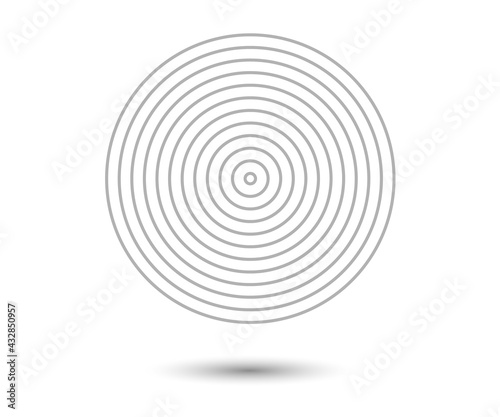 Concentric circle elements. Element for graphic web design, Template for print, textile, wrapping, decoration - vector illustration