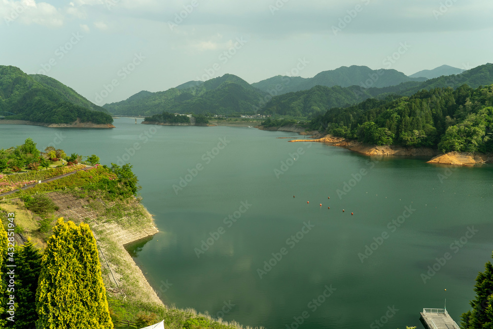 lake and mountains