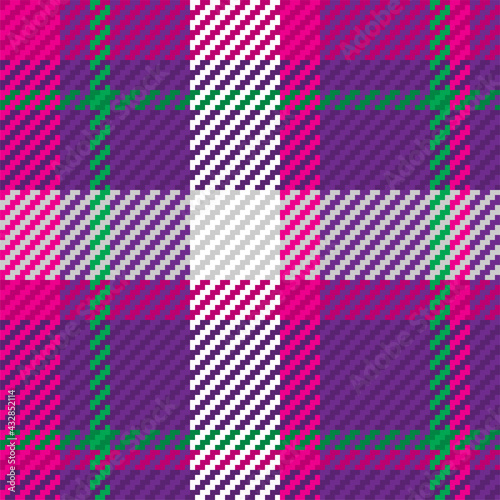 Seamless pattern of scottish tartan plaid. Repeatable background with check fabric texture. Vector backdrop striped textile print.