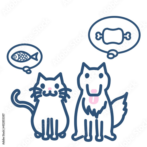 犬と猫   ベクターイラスト