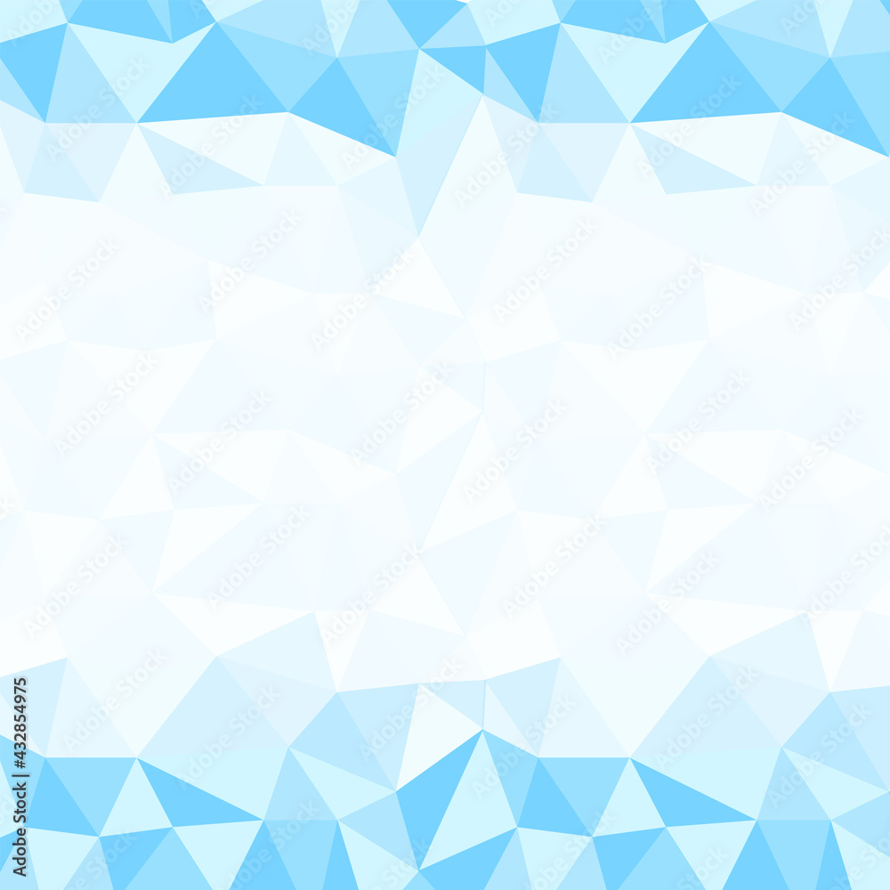 幾何学模様 ポリゴン柄明るいカラーのフレーム素材 寒色系 Stock Vector Adobe Stock