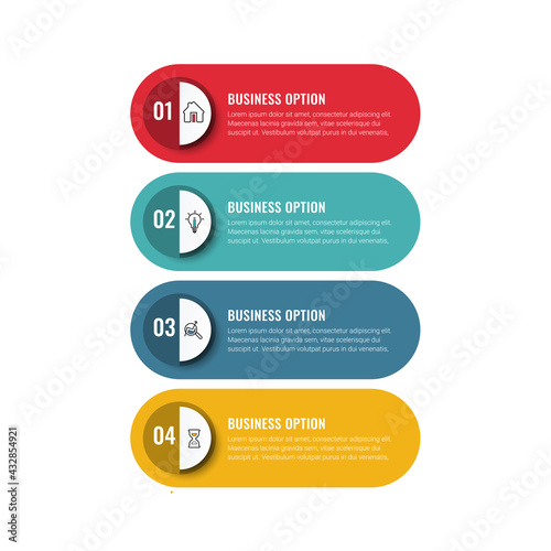 vector illustration Infographic design template with icons. can be used for workflow layout, diagram, annual report, web design. 