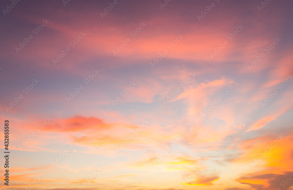 sunset sky background in the evening 