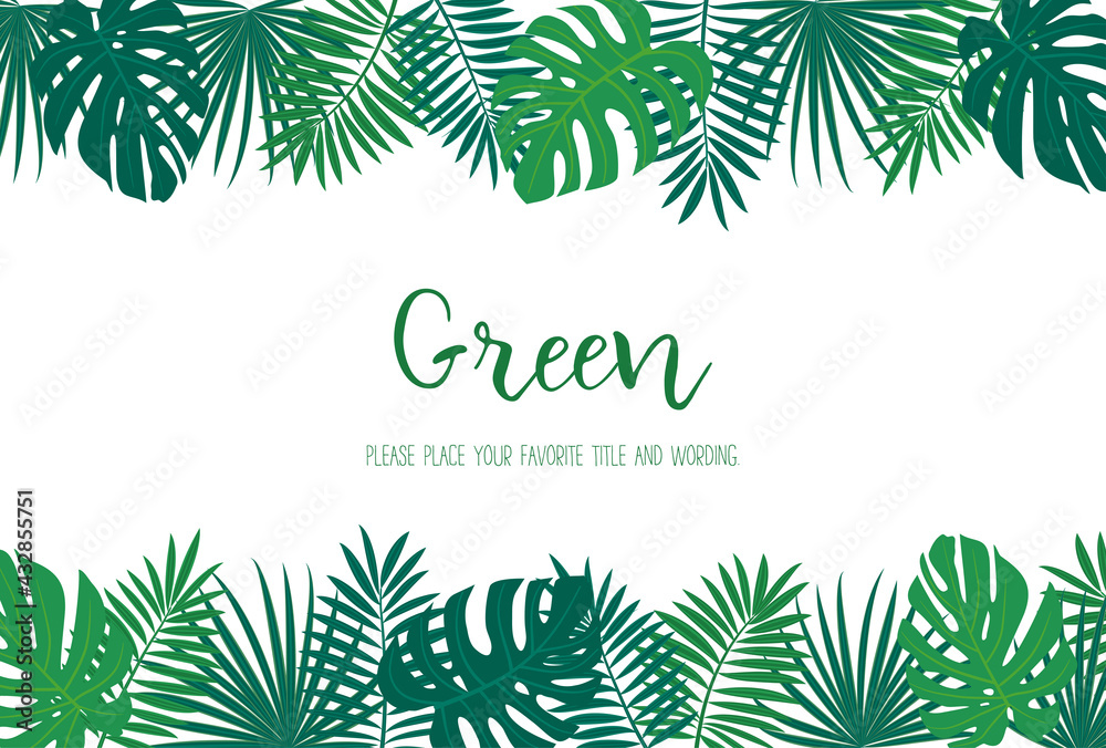 トロピカルリーフの背景素材 Stock Vector Adobe Stock トロピカルリーフの背景素材 Stock Vector Adobe Stock
