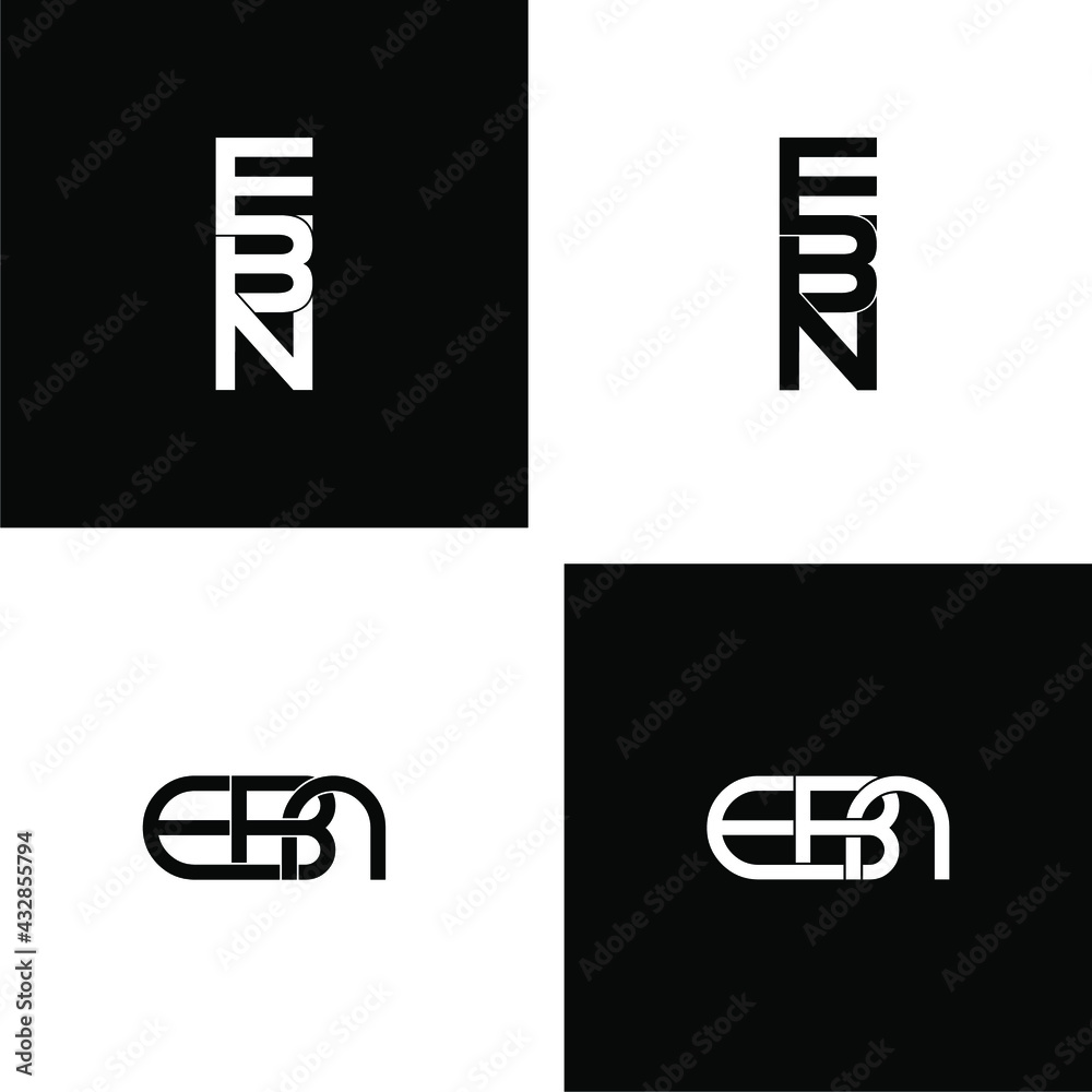 ebn letter original monogram logo design ebn letter original monogram logo design