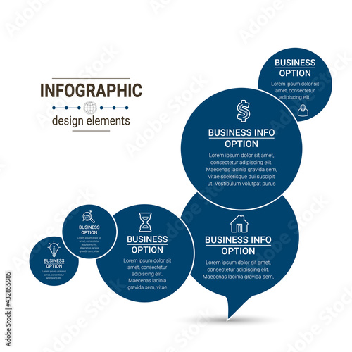 Infographics design vector and marketing icons. Can be used for process diagram, presentations, workflow layout, banner, flow chart, info graph.
