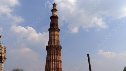 Tourists at Qutb Complex, UNESCO World Heritage Site in Mehrauli, New Delhi photo