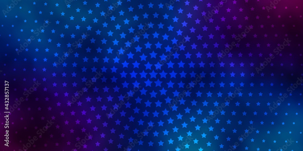 Light Blue, Red vector pattern with abstract stars. Light Blue, Red vector pattern with abstract stars.