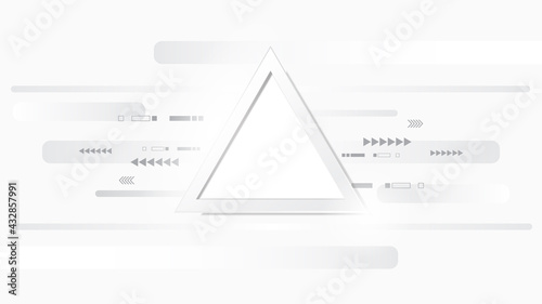 Abstract background technology decorationgeometrictriangles technology digital lineswhite background photo