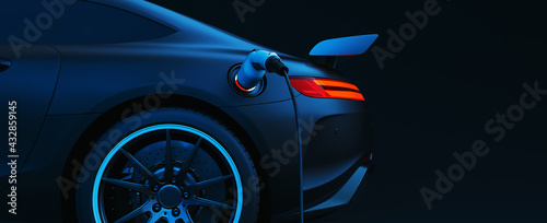 EV Electric car silhouette photo