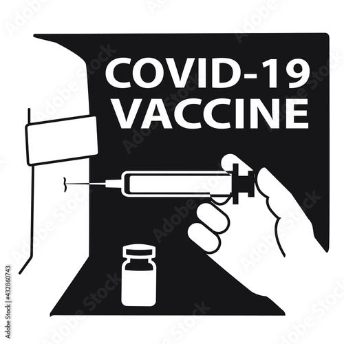 Covid-19 vaccination into arm badge