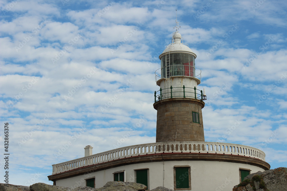 Corrubedo lighthouse under a mackerel sky