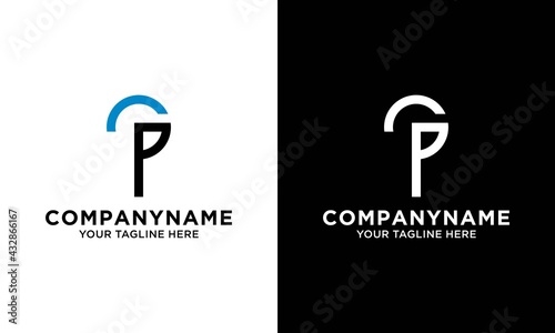 company logo design from the initial letters of the GP logo icon.