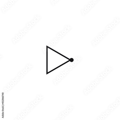 inverter symbol, inverter icon in electronic circuits