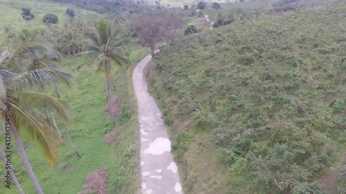Ecological trail in the middle of the forest.