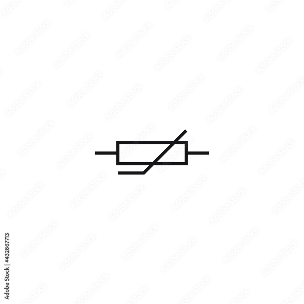 thermistor vector symbol, thermistor icon in electronic circuits thermistor vector symbol, thermistor icon in electronic circuits