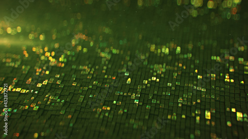 Green HEX digital data code...
