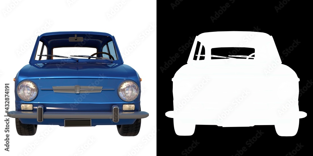 car city tourism transport 1960s 1- Front view white background alpha png 3D Rendering Ilustracion 3D car city tourism transport 1960s 1- Front view white background alpha png 3D Rendering Ilustracion 3D
