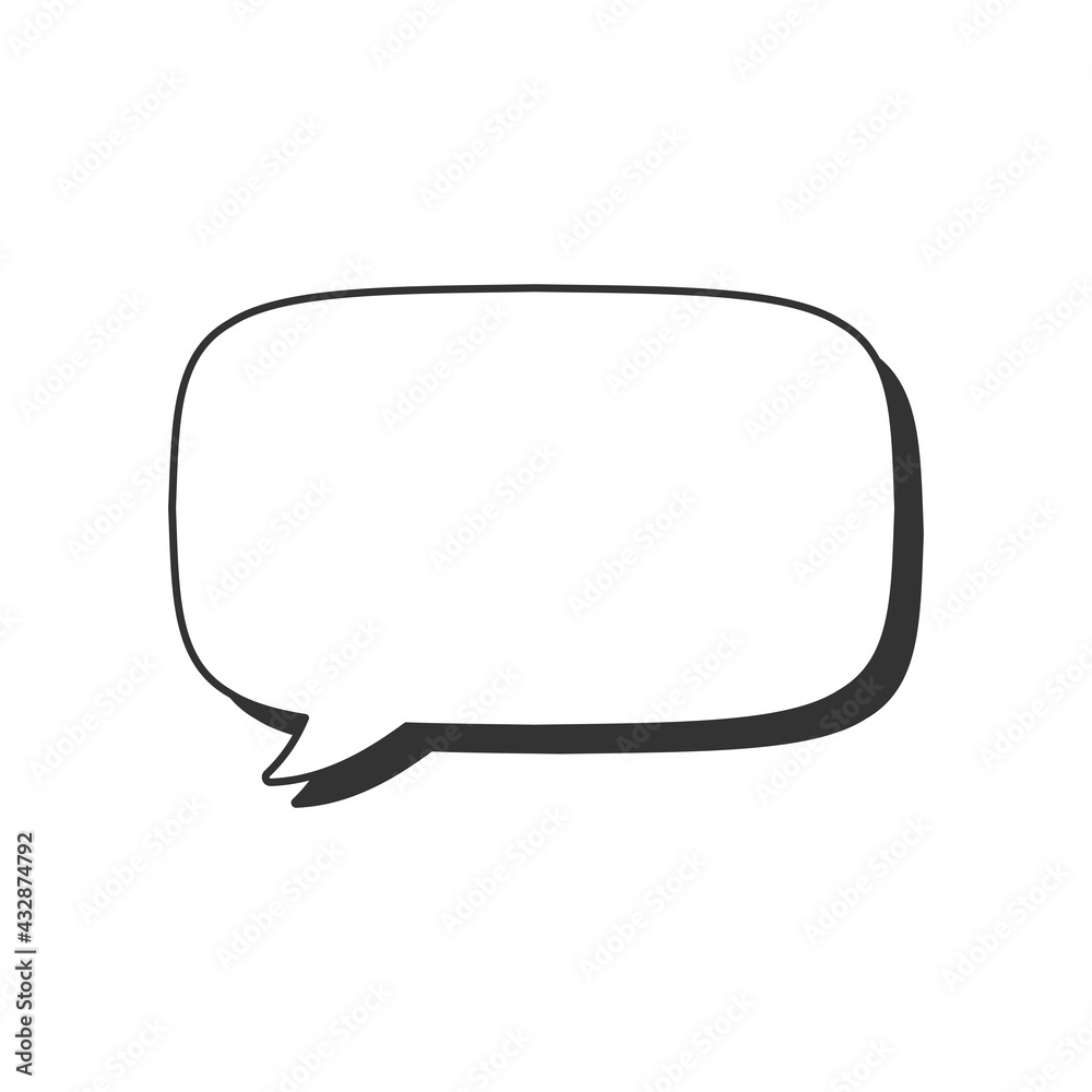 吹き出しイラスト、アイコン(フラット影付) 吹き出しイラスト、アイコン(フラット影付)